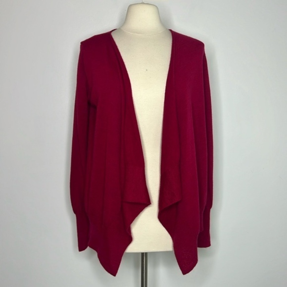 Gap wool blend open front cardigan sweater cranberry red size medium